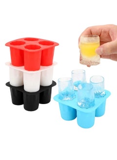 Mishrit Mishrit Tray Party Bar Tools Ice Shot Glass Mold, Cup Ice Cube Shot Shape Silicone Shooters Glass Freeze Molds, Glass Maker Short (Pack of 1)  - Image 2