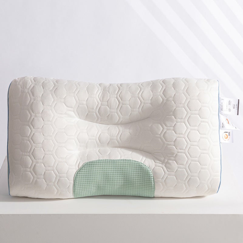Factory Direct Hotel Home spa Pillow Cervical Pillow Core Japanese Adult Cervical Pillow Sleep Aid Gift Pillow(Blue 45*70cm high pillow) - Image 1