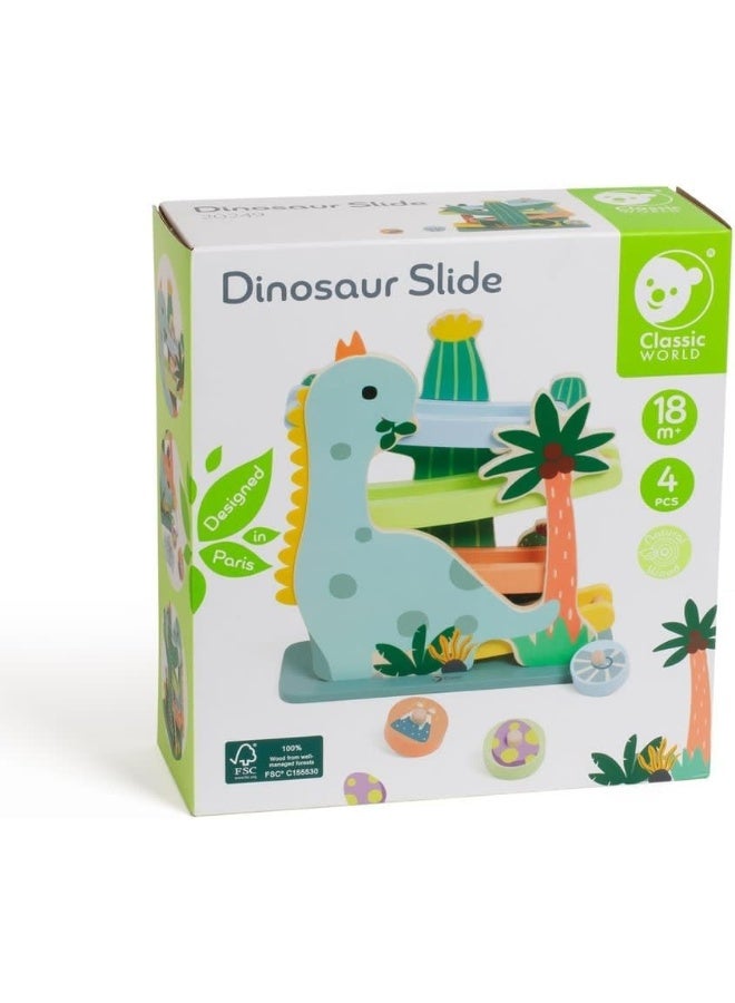 Classic World Wooden Ball Track Dinosaur, 4 pcs. - Image 1