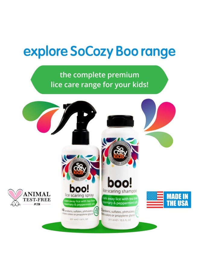 SO COZY SoCozy Boo! Lice Scaring Shampoo For Kids Hair, Effective Lice Treatment (10.5 Fl Oz) Scare Away Lice with Tea Tree, Rosemary and Peppermint Oils, No Parabens, Sulfates, Synthetic Colors or Dyes - Image 3