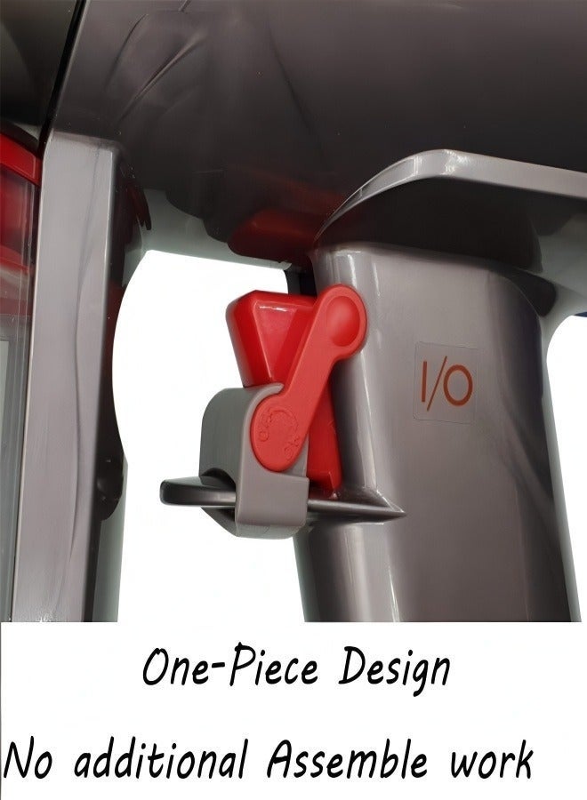 Forest Home Power Button On/Off Control Clamp Compatible with Dyson V6 V8 V7 V10 V11 V15 Absolute/Animal/Motorhead Vacuum Cleaner, Lock The Power Button On/Off Status, Free Your Gripping Fingers, Grey&Red - Image 3
