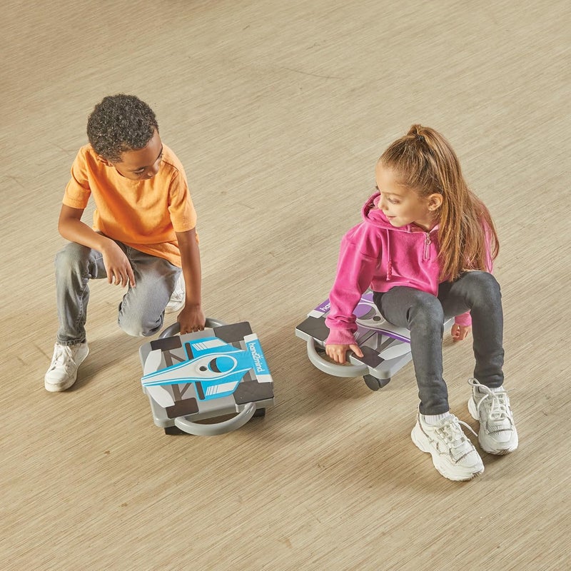 hand2mind hand2mind Blue Speedway Racer Scooter Board Floor Scooter Board Gross Motor Toys Kids Exercise  Physical Education Equipment Playground Toys Indoor Active Play Toddler Outdoor Activities - Image 3
