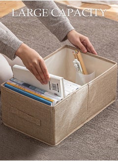 DUNISO 6pcs Wardrobe Clothes Organizer Foldable Closet Storage Organizer for Clothes Jeans Washable Closet Storage Boxes with Carrying Handles Cube Storage Bin for Home Bedroom Office  - Image 3