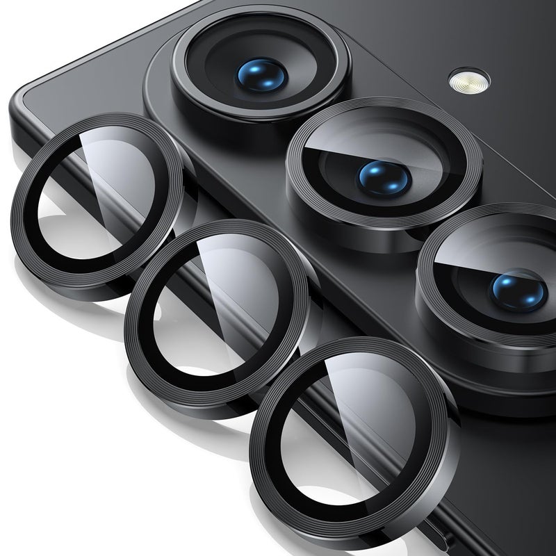 WSKEN for Z Fold 7 Camera Lens Protector Case Cover - Ultra HD Anti-Reflective Tempered Metal Glass Anti Scratch Rear Camera Screen Protector Film for Samsung Galaxy Z Fold 7 5G Accessories,Black - Image 1