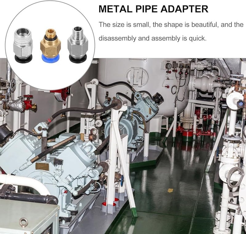 Brass Push To Connect Air Hose Fittings 12PCS With Threaded Adapters For Printer Tubes - Image 5