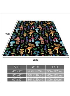 Sowide Mushroom Soft Decor Fleece Blanket Lightweight All Season Plant Mushrooms Throw Blanket for Couch Sofa Bed Mushroom Decor Birthday Present Blankets for Adult Baby Kids Pet Blanket All Season 40"x50"  - Image 2