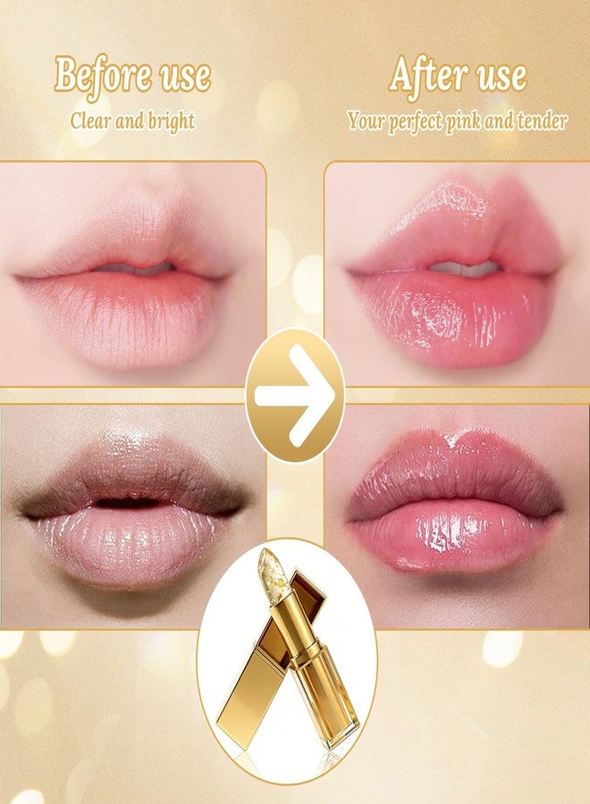 Shrandi 2Pcs Transferproof Color Changing Lipstick for Women, Ph Adjusting Clear Lip Gloss, Transferproof Color Lipstick Long-Lasting Hydration Without Stripping - Image 5