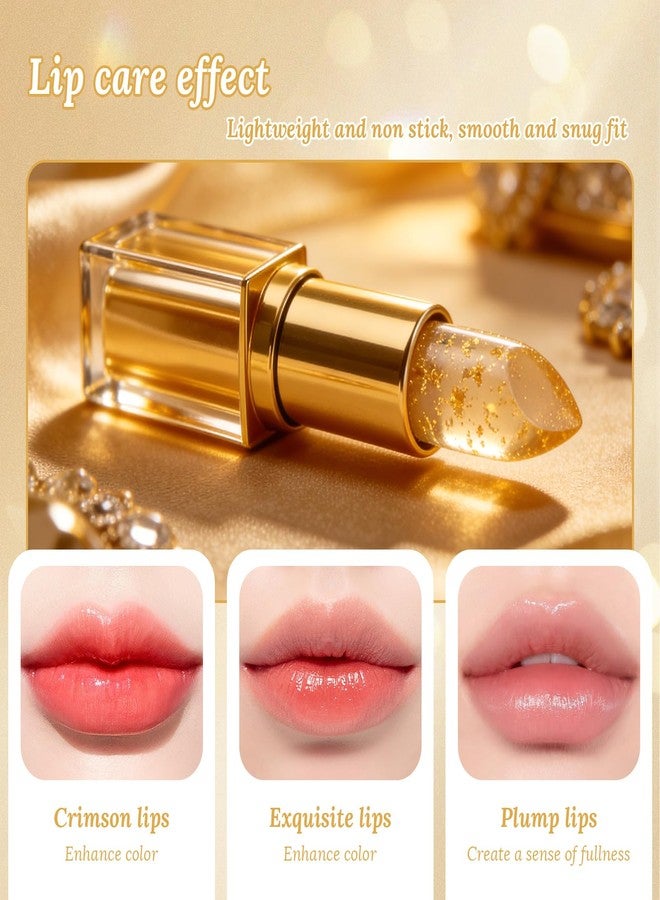 Shrandi 2Pcs Transferproof Color Changing Lipstick for Women, Ph Adjusting Clear Lip Gloss, Transferproof Color Lipstick Long-Lasting Hydration Without Stripping - Image 3