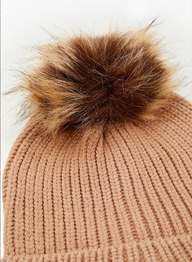 FOREVER 21 Faux Fur Pom Pom Beanie - Image 2