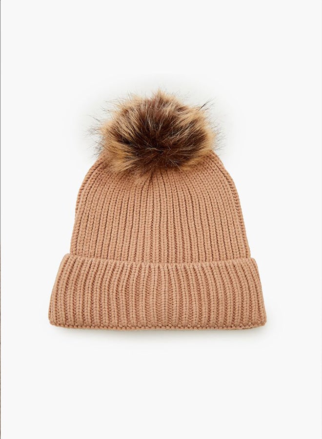 FOREVER 21 Faux Fur Pom Pom Beanie - Image 3