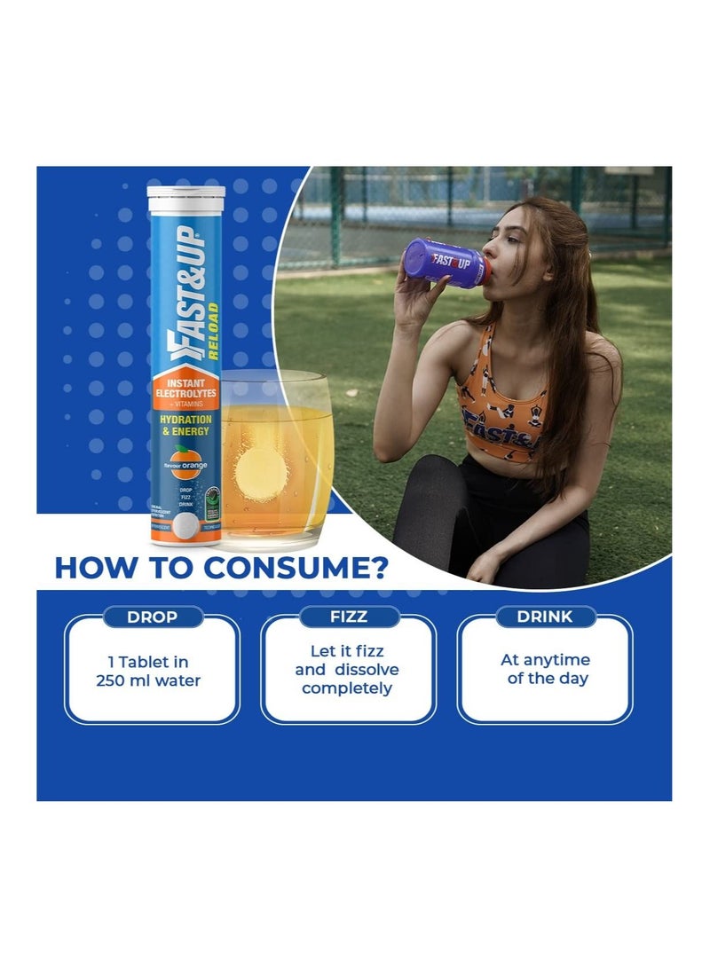 FAST&UP Electrolyte Energy And Hydration Sports Drink Pack Of 1 20 tablets - Image 2