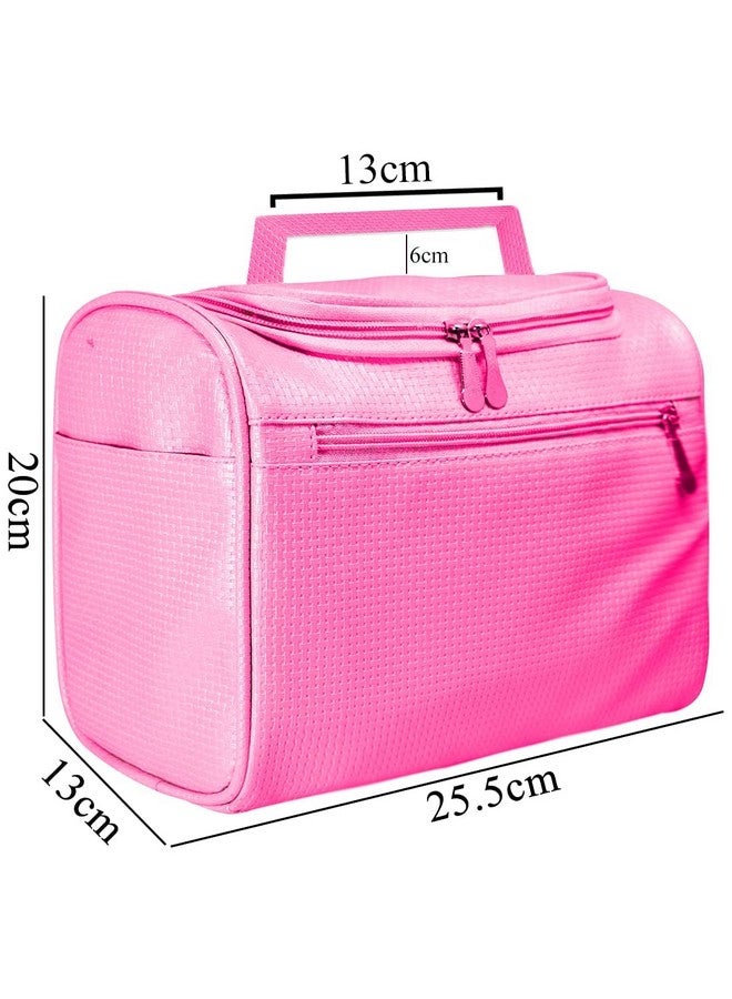 adbeni Multifunctional Extra Large Cosmetic Bag For Travel | Waterproof Household Grooming Kit Storage | Makeup Organisers For Accessories For Men & Women (Pink07) - Image 2