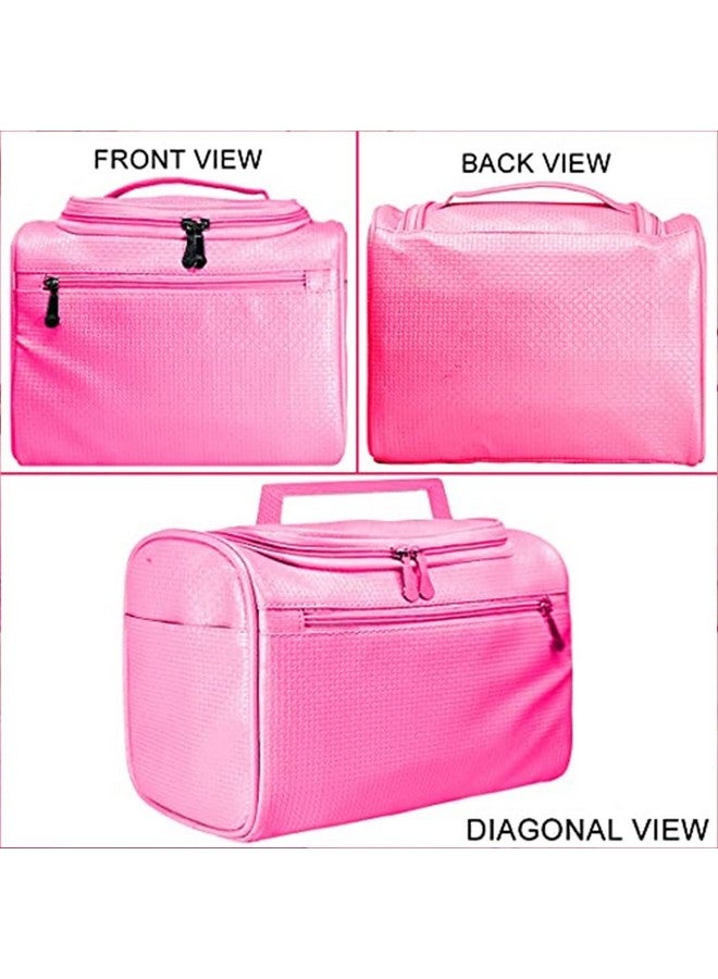 adbeni Multifunctional Extra Large Cosmetic Bag For Travel | Waterproof Household Grooming Kit Storage | Makeup Organisers For Accessories For Men & Women (Pink07) - Image 4