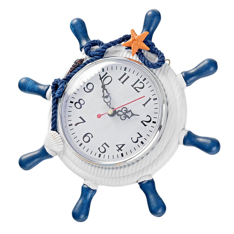 2 pcs Wall Clock Clock Mediterranean without Battery for Home ( ) - Image 4
