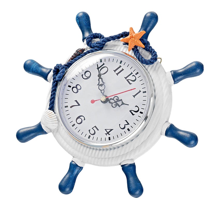 2 pcs Wall Clock Clock Mediterranean without Battery for Home ( ) - Image 1