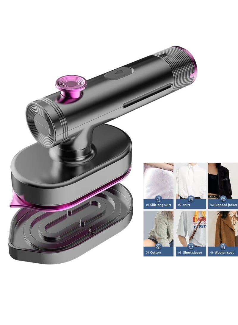 Mini Steamer Travel Steam Iron Garment Portable Handheld Hand Iron Shirt Iron Clothes Steamer with Hide Water Tank Dry Wet Iron for Everyday Use Business  - Image 1