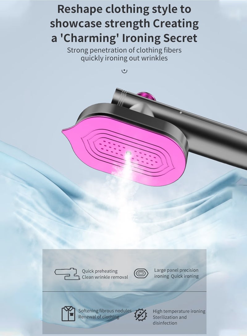 Mini Steamer Travel Steam Iron Garment Portable Handheld Hand Iron Shirt Iron Clothes Steamer with Hide Water Tank Dry Wet Iron for Everyday Use Business  - Image 2