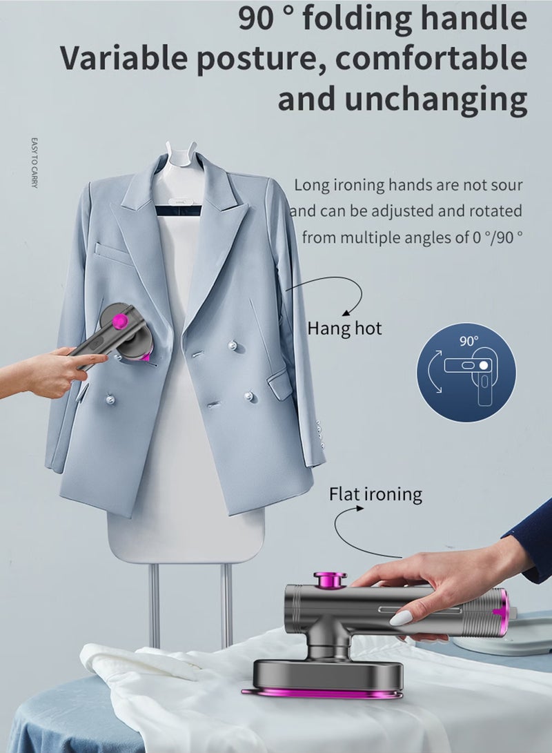 Mini Steamer Travel Steam Iron Garment Portable Handheld Hand Iron Shirt Iron Clothes Steamer with Hide Water Tank Dry Wet Iron for Everyday Use Business  - Image 4