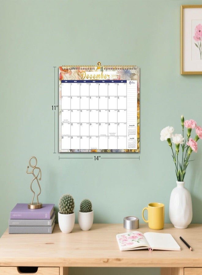 Gannyfer Calendar 2025-2026, 18 Month Wall Calendar 2025 from July 2025 to December 2026, Hanging Spiral Bound Magnetic Fridge Desk Calendars 14" x 11", Perfect for Home School Office (3 Stickers - Image 3