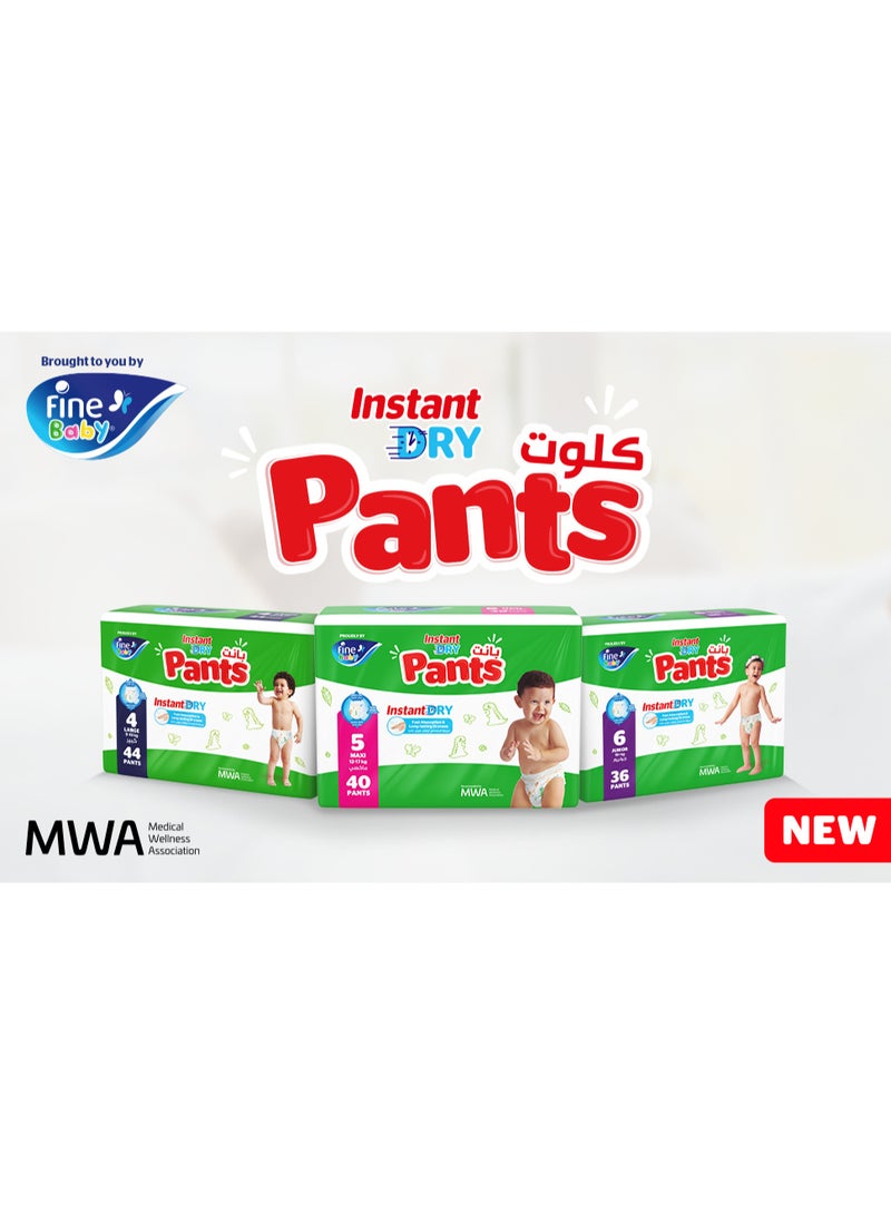 Fine Baby Fine Baby Instant Dry Pants Size 6 Junior 15kg+ PACK OF 2X36 72 Diapers  - Image 2