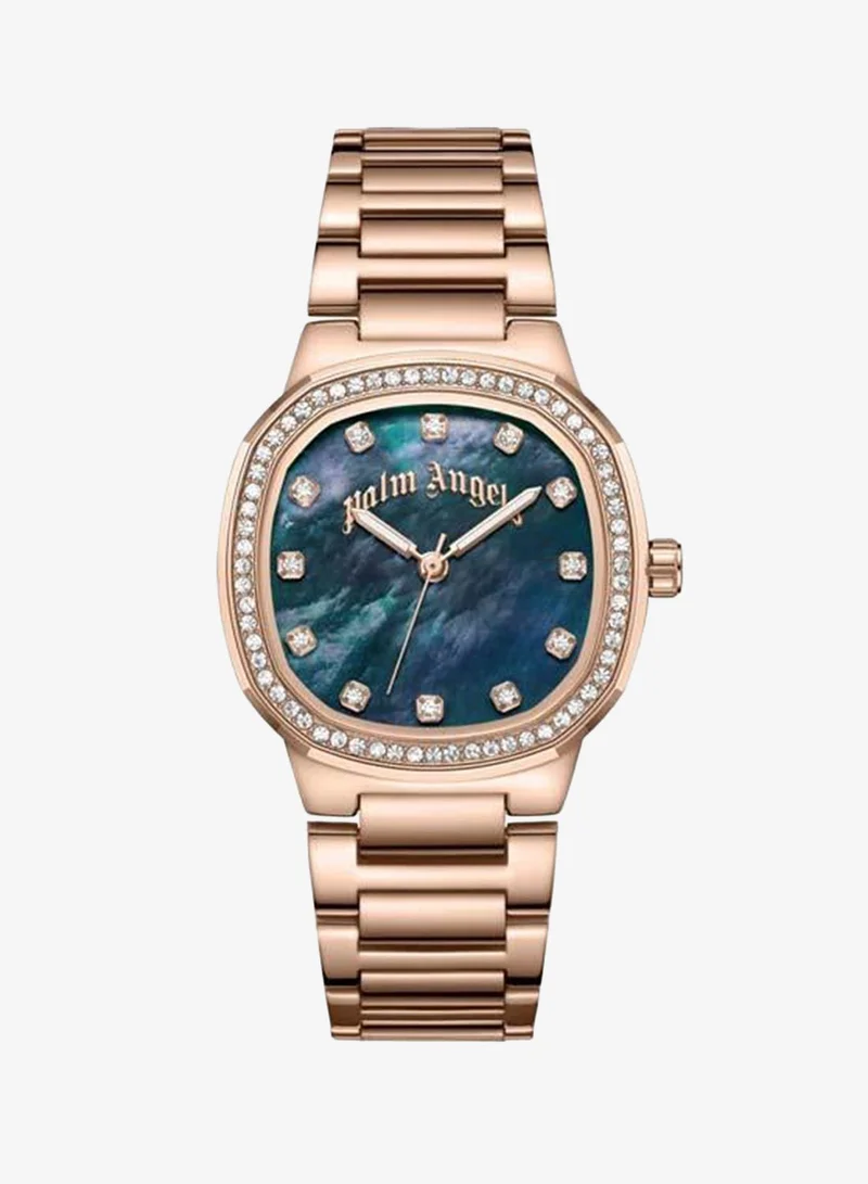 Palm Angels Nova Black Mother-of-pearl Dial Stainless Steel Bracelet Analog Watch for Women, 32mm