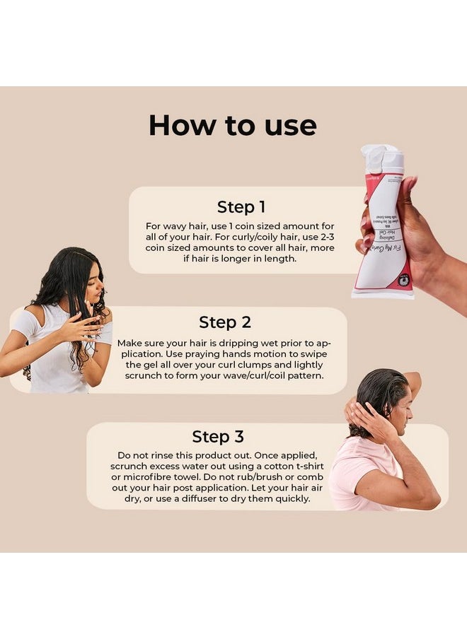 Fix My Curls Curl Defining Hair Gel Sunflower Oil & Keratin For Curly Wavy Hair Strong Hold Curl Sculpting Gelanti-Frizz Silicone Free 100Gm  - Image 3
