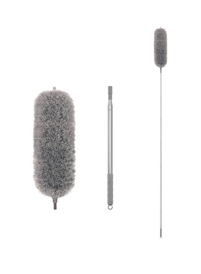 Feather duster with dusting brush, extendable household cleaning tool 2.5m - Image 1