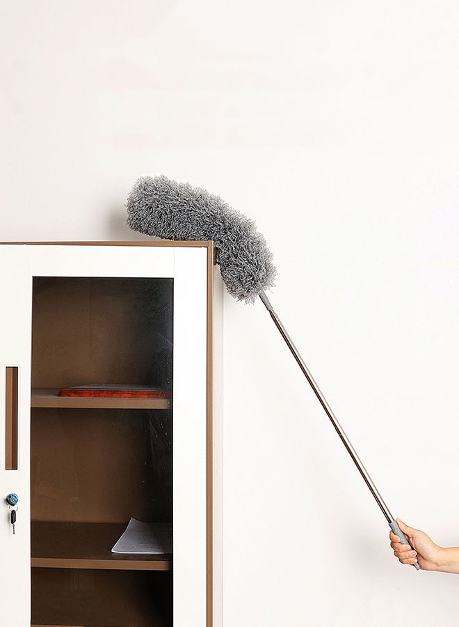 Feather duster with dusting brush, extendable household cleaning tool 2.5m - Image 3