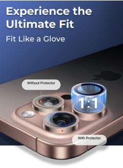glassology iPhone 16 Pro Max Lens Guard Scratch Resistant Anti-Fingerprint Camera Protection (Rose Gold)  - Image 3