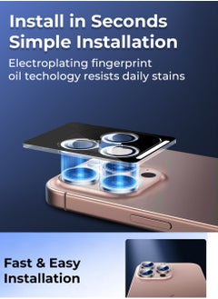 glassology iPhone 16 Pro Max Lens Guard Scratch Resistant Anti-Fingerprint Camera Protection (Rose Gold)  - Image 5