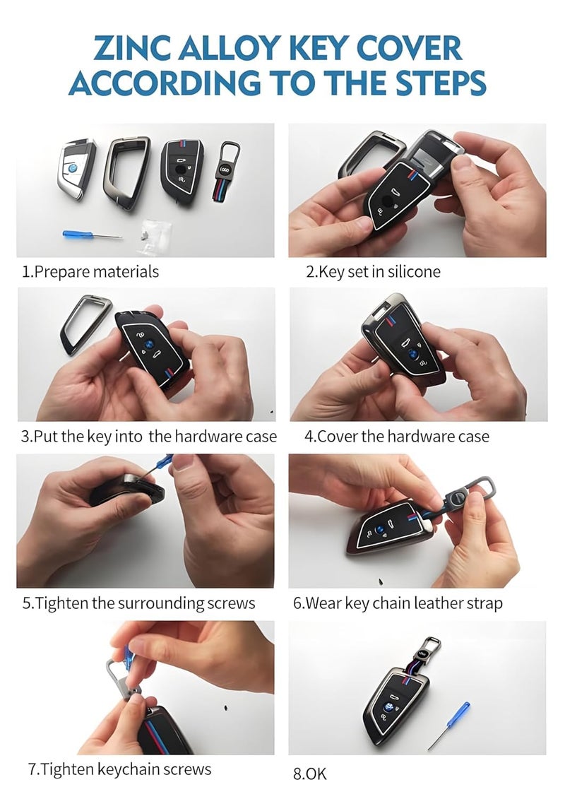 Namani Car Keychain Cover Metal Compatible with Baleno, Grand Vitara, XL6, Swift, Brezza, Celerio, Ignis, Ertiga, Dzire, Fronx, Urban Cruiser, Rumion, Glanza, Hyryder 2 Button Smart Key - Image 2