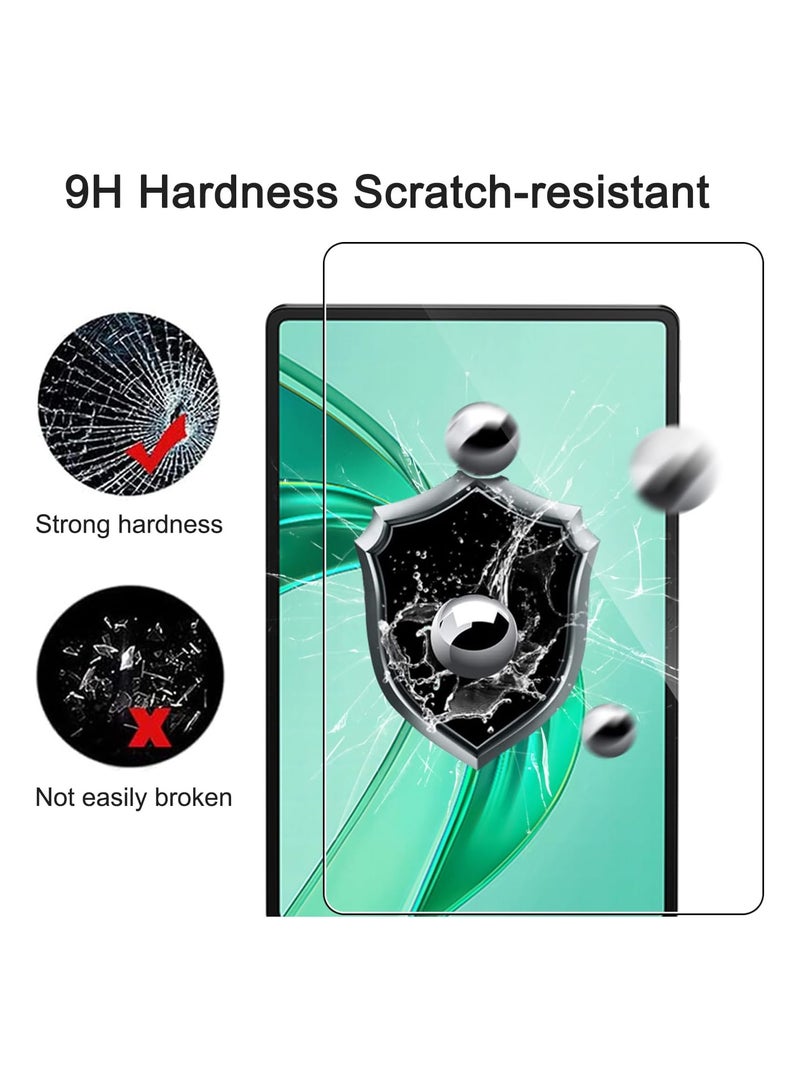 عام غلاف واقي مناسب لجهاز HONOR Pad X8a مقاس 11 بوصة، مع قطعتين من زجاج الحماية المقوى، غطاء واقي فائق الرقة من مادة TPU المرنة، غطاء خلفي متين مقاوم للصدمات من السيليكون المرن خفيف الوزن بملمس غير لامع - Image 5