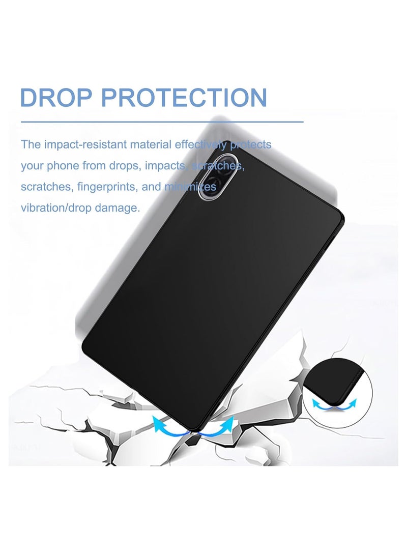 عام غلاف واقي مناسب لجهاز HONOR Pad X8a مقاس 11 بوصة، مع قطعتين من زجاج الحماية المقوى، غطاء واقي فائق الرقة من مادة TPU المرنة، غطاء خلفي متين مقاوم للصدمات من السيليكون المرن خفيف الوزن بملمس غير لامع - Image 3