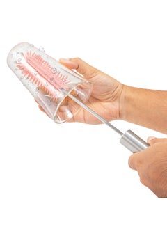 AL SANIDI Water bottle and cup cleaning brush, Pink , Size 37*4.5*1.8 Cm  - Image 5