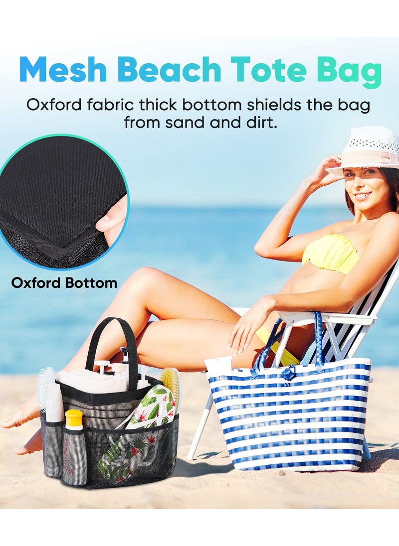 Mesh Shower Caddy Portable for College Dorm Room Essentials,Portable Shower Caddy Dorm with 8-Pocket Large Capacity,Shower Bag for Beach,Swimming,Gym