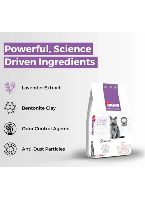 MIOMOW Bentonite Cat Litter Lavendar.. 10 Liters