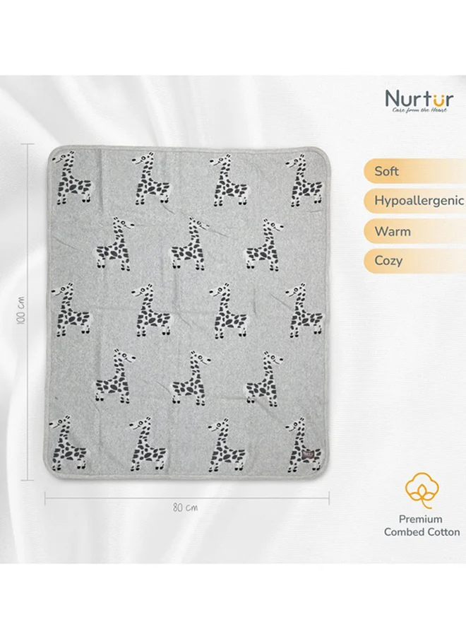 نورتر Soft Baby Blankets For Boys And Girls 100% Combed Cotton Lightweight Fleece
