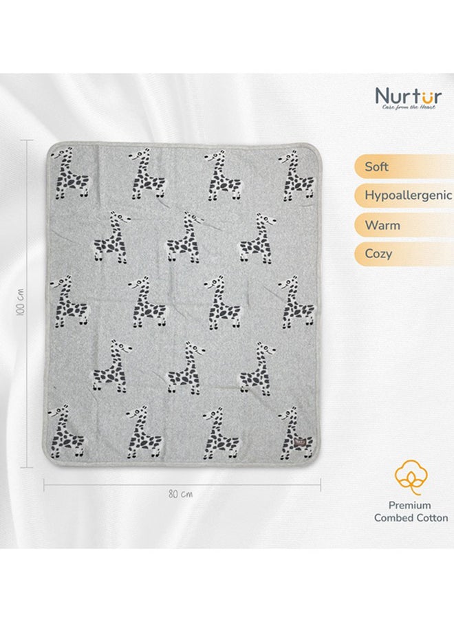 Nurtur بطانيات أطفال ناعمة للأولاد والبنات مصنوعة من القطن الممشط والصوف خفيف الوزن بنسبة 100%  - Image 2