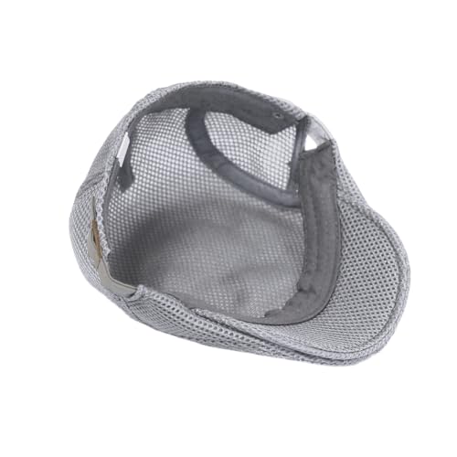 WITHMOONS Ivy Cap Straw Weave Linen-Like Cotton Cabbie Newsboy Hat MZ30038 (Mesh_Lightgrey) - Image 4