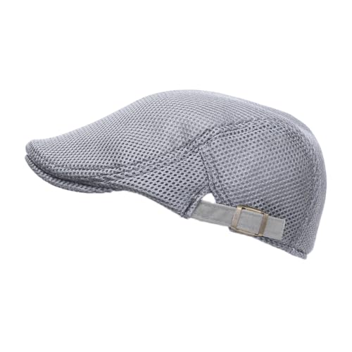 WITHMOONS Ivy Cap Straw Weave Linen-Like Cotton Cabbie Newsboy Hat MZ30038 (Mesh_Lightgrey) - Image 2