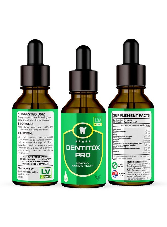 LIVORKA LIVORKA 2 Pack - Dentitox - Dentitox Pro Drops for Teeth and Gums 2 Bottle for 60 Days, Dentitox Pro Healthy Gums Teeth, Dentitox Drops, Dentitoxpro for Gums and Teeth, Dentitox Gum Drops. - Image 4