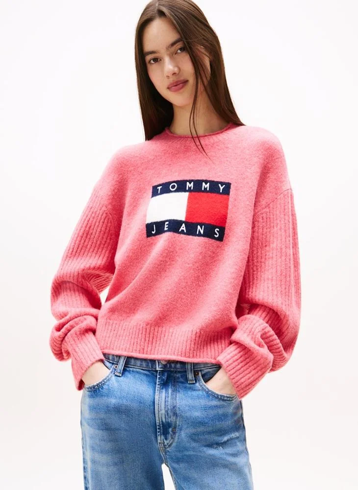 تومي جينز Logo Crew Neck Sweater