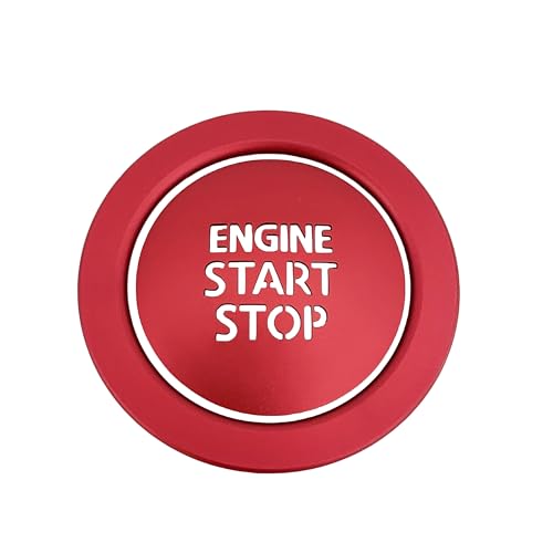 ALETAI Engine Push Start Stop Button Cover Trim for Toyota Tacoma, Car Accessories Interior Trims for Tacoma, Aluminum Alloy, Red - Image 4