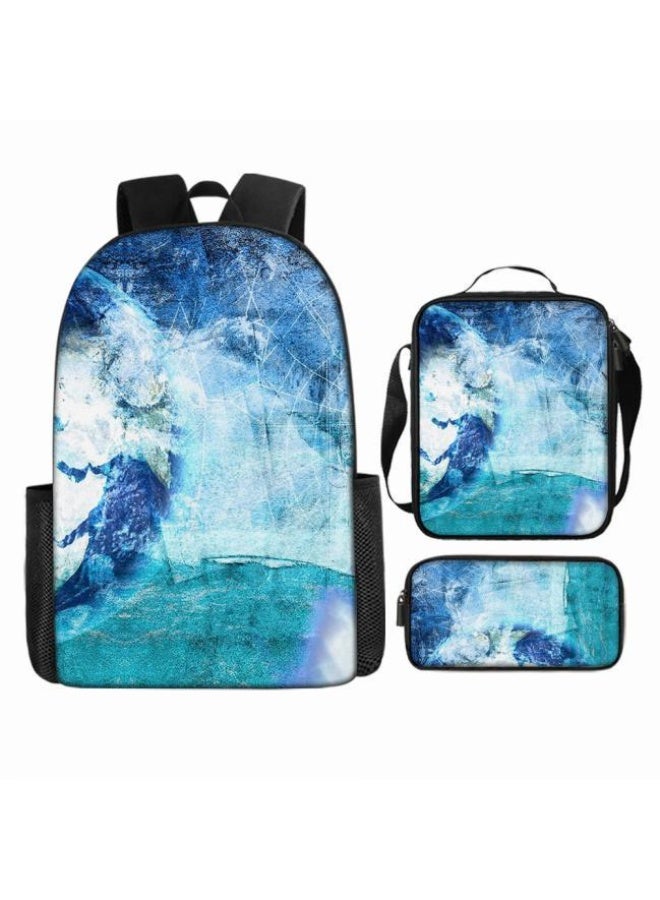 عام حقيبة ظهر مطبوعة بالرسوم المتحركة + حقيبة يد + مجموعة حقيبة قلم، مجموعة حقيبة عملية من ثلاث قطع (يتوفر الطلاب والأطفال والأصدقاء وتسلق الجبال وما إلى ذلك) - 63 - Image 3