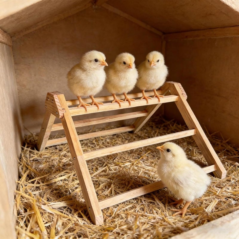 Natural Pine Wood Poultry Perch with Antislip Suitable for Chickens Quails and Pigeons Simple Setups Durability Home Perch Stand - Image 5