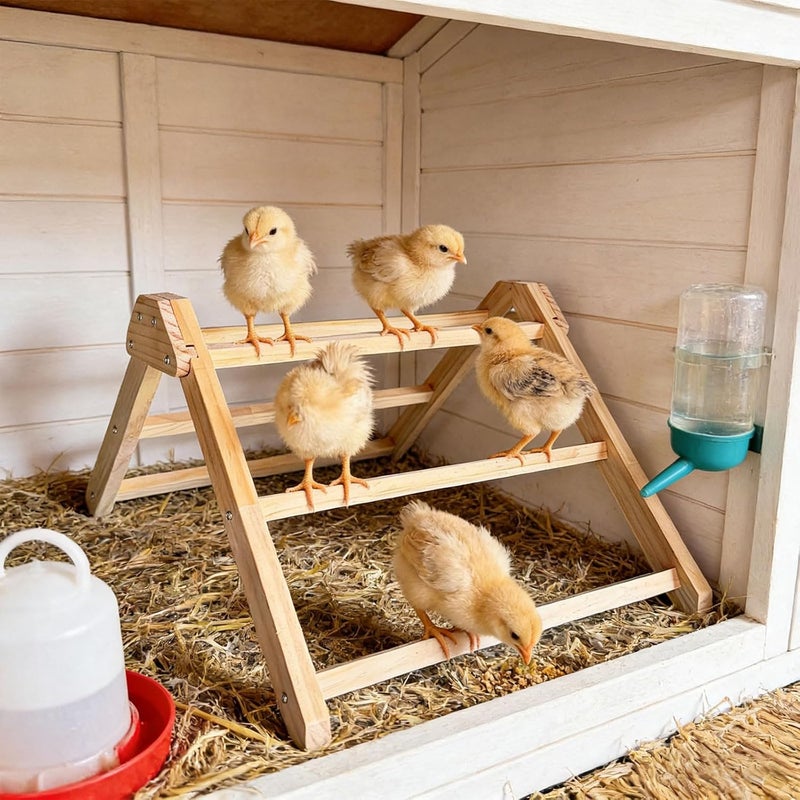 Natural Pine Wood Poultry Perch with Antislip Suitable for Chickens Quails and Pigeons Simple Setups Durability Home Perch Stand - Image 2