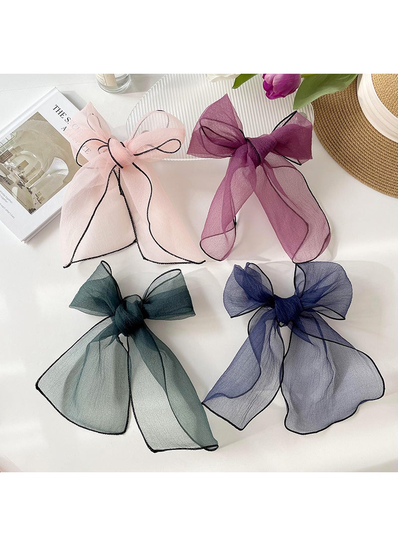 Generic - Chiffon Solid Color Long Scarf Womens Thin Summer Neckwear Pink - Image 1