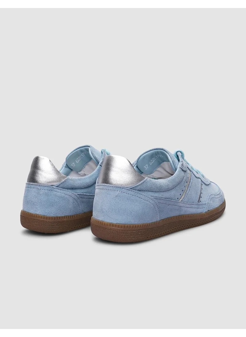 Cabani Blue Suede Lace-Up Women's Sneaker