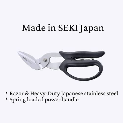 ALLEX\アレックス ALLEX Cardboard Scissors Heavy Duty 8.8" Spring Loaded Craft Scissors Angled Blade, Japanese Stainless Steel Blade, Made in Japan - Image 2