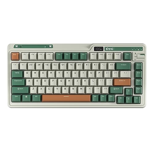 KZZI K75 PRO RGB 75 Wireless Gasket Mechanical Keyboard Triple Mode BT 5024GUSBC 82 Keys Hot Swappable Gaming Keyboard wKnob Power Display Custom Tactile Switches Green - Image 1